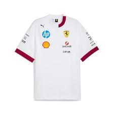 2025 Scuderia Ferrari F1 Mens Drivers Team Oversized White T-shirt XXL