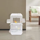 Bird Cage Double Cage Parrot Cage White Is Suitable For Many Kinds Of Birds.