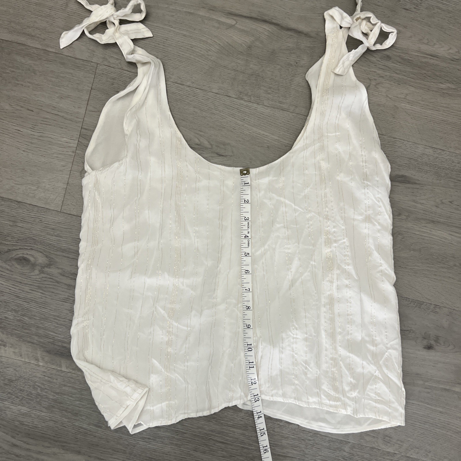 Canotta donna Small Express a righe bianche oro fodera viscosa altra fibra