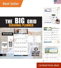 2026 Jumbo Wall Calendar - The Big Grid with Nature Images Holidays Included