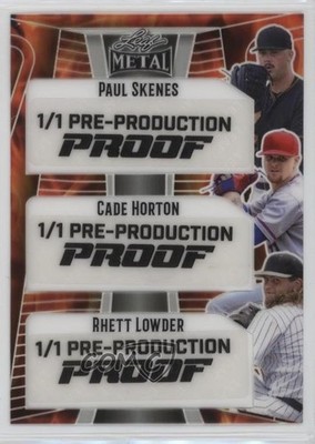 2023 Leaf Metal Pre-Production Proof Fire Clear Unsigned 1/1 Paul Skenes uk5