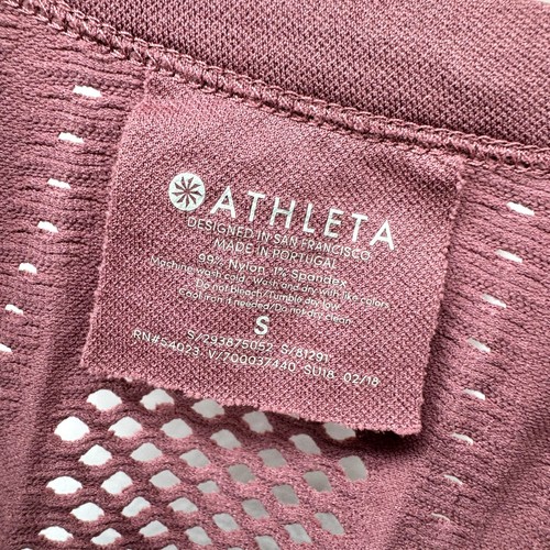 Athleta Trophy Tank Damen Small Crushed Berry Pink Mesh Training Racerback - Bild 2 von 7