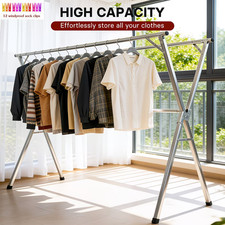Retractable Clothes Drying Rack with X-Frame ...