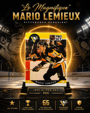 1990-91 Pro Set Mario Lemieux #236 HOF Pittsburgh Penguins NHL Hockey Card