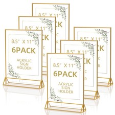 Acrylic Sign Holder 8.5X11 Clear Sign Holder,Double Sided Flyer Holder, Table...