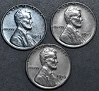 1943-PDS 1C LINCOLN WHEAT STEEL CENT Lot of 3 KM# 132a Grade: BU A6749