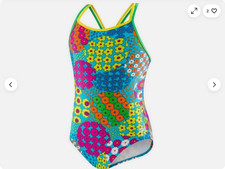 Speedo GIRLS Happy Flowers Swimsuit MULTI COLOR 14 NWOTD