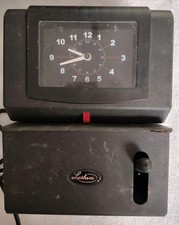 Lathem Model 2121 Punch Time Clock Recorder With Key & Time Tickets Tested Works
