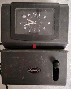 Lathem Model 2121 Punch Time Clock Recorder With Key & Time Tickets Tested Works