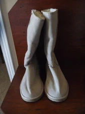 EMU Ridge Australia Eva Sole Tan Suede Wool Lined High Pull-On Boots, Size 8
