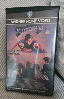"Superman II" Ex Rental Big Box VHS Video Tape No Mould On Tape Classic Film