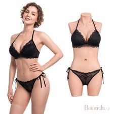 Silicone Breast Forms Realistic Body Suit Fake Vagina C Cup Crossdresser Cosplay