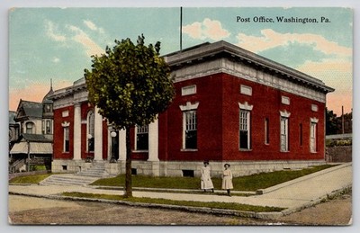 1918 Washington PA Post Office Postcard