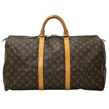 Bolso Louis Vuitton Keepall 50 monograma marrón M41426 Boston de lona para mujer #BBB151