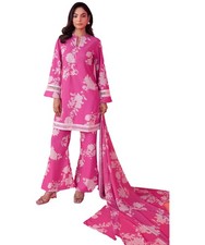 LookMark Women's Cotton Blend Floral Printed Kurta With Palazzo  Dupatta Sui...