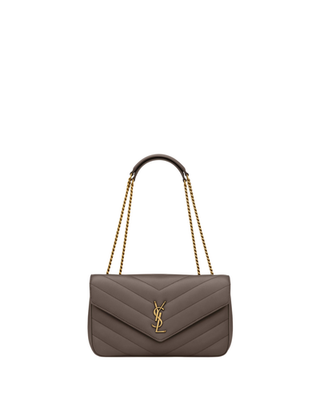 【美品】Yves Saint Laurent スリーピース グレー S SAINT LAURENT Loulou Medium $3000 Urban Gray Leather Shoulder Bag
