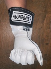 Bull Riding Glove Adult Left Hand - Brazilian Made- Master Bulls White