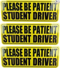 3 PCS Magnetic Car Stickers for Student Drivers, Reusable Reflec Size: Style 2