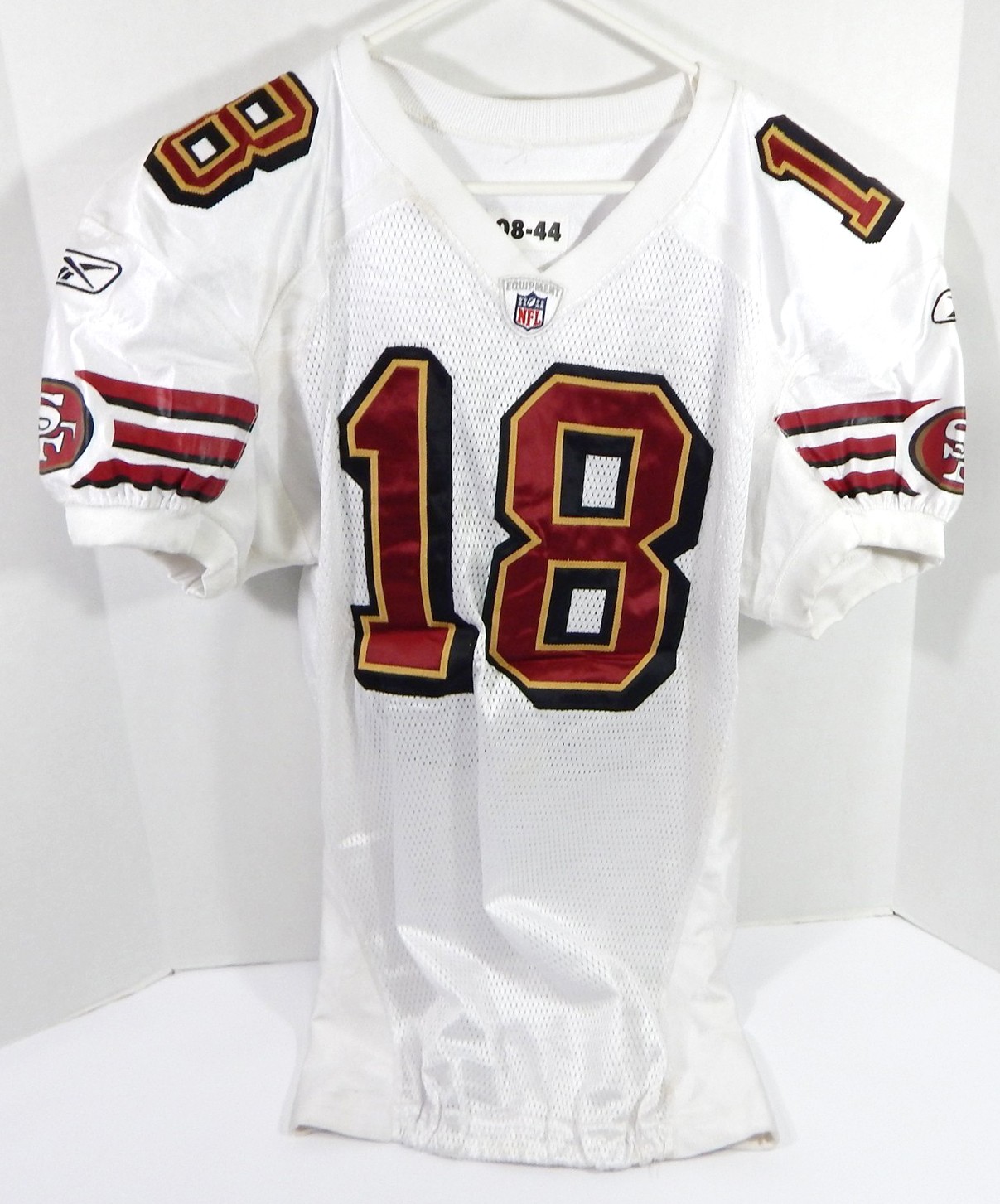 2008 San Francisco 49ers #18 Game Issued White Jersey 44 DP30299