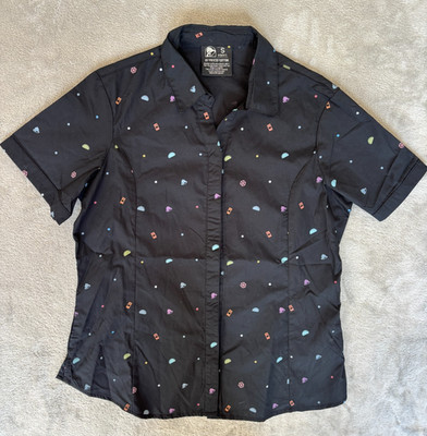 Taco Bell Employee Shirt Black Button Down Merch Novelty Graphic Small