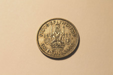 1937 Great Britain One Shilling 1 Silver Coin UK England British King George VI
