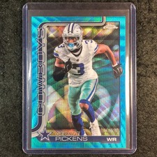 2025 Topps Chrome Football GEORGE PICKENS Base Aqua Wave 3/199 #80