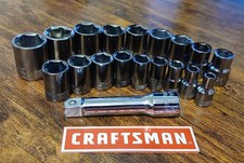 Craftsman 18pc Short 14 38 Metric Mm 6pt Socket Set W 38 Extension New Craftsman 18pc Short 14 38 Metric Mm 6pt Socket Set W 38 Extension New