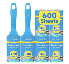 Swihauk 600 Sheets Extra Sticky Lint Rollers for Pet Hair, Easy Spiral Tear Lint