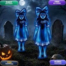 35In 2 Pcs Twin Girl Ghost Yard Decor Halloween Outdoor Decoration