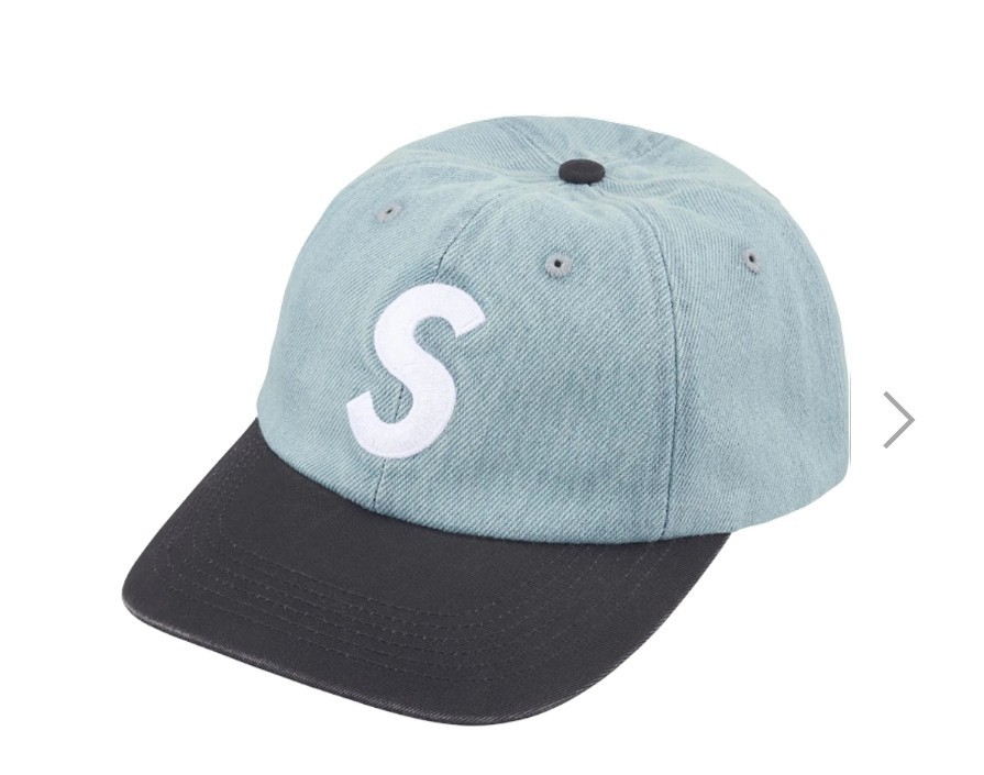 Supreme Pigment Coated 2-Tone S Logo 6-Panel Denim Cap FW25