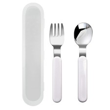 2-Piece Children Fork And Spoon Set 18/10 Stainless Steel Flatware Set Utensi...