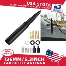 Short 5.3inch Silver Amfm Antenna - Fit For 2006-2024 Chevrolet Silverado 1500