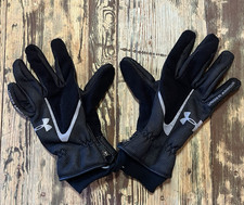 Men's Under Armour Extreme Coldgear Running Glove Size Small Black Reflective