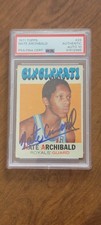 Nate Archibald 1971-72 Topps Rookie Card Autographed PSA 10. rookie card picture