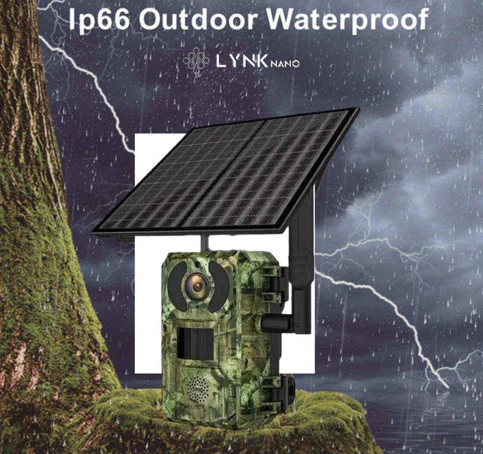 4G SOLAR Hunting Security TRAIL Camera, 4MP, AI 25m Detection, 2-Way Audio, App - Image 3 of 4