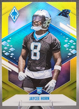 Jaycee Horn /75 2021 Panini Phoenix Rookie RC Yellow #144 Carolina Panthers SP