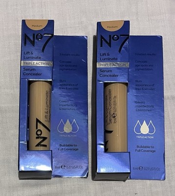 Pack Of 2 No7 Lift & Luminate Triple Action Serum Concealer .27 Fl Oz Medium
