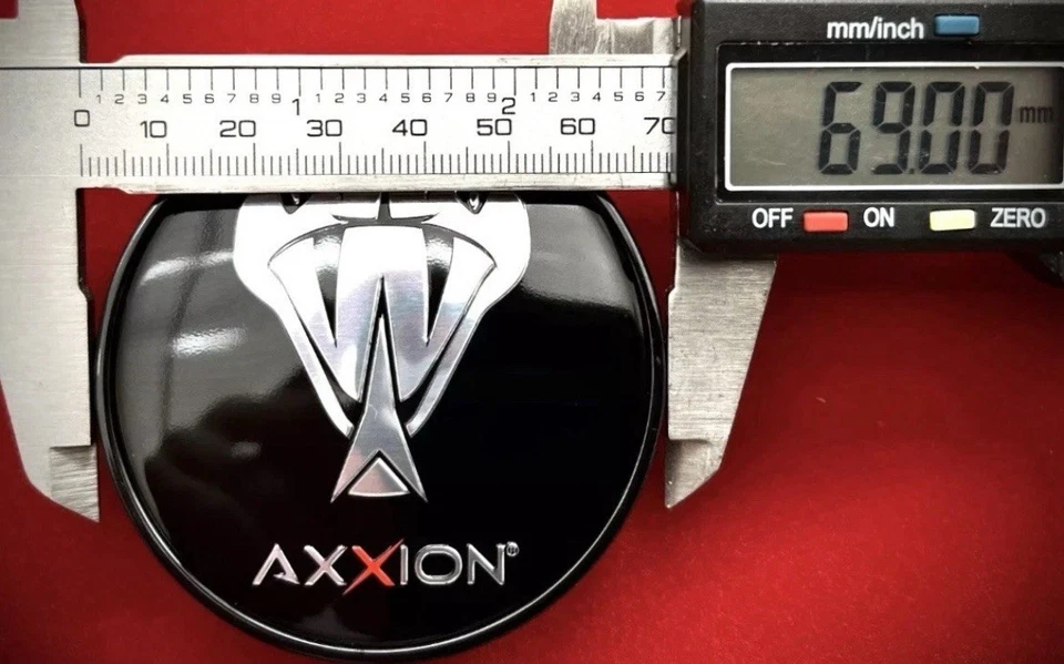 🟢 4x Original AXXION Felgendeckel / Nabendeckel / Felgenkappen 69mm NEU 🟢 - Bild 3 von 4