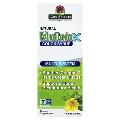Natural Mullein-X  Cough Syrup, Multi-System, 4 fl oz (120 ml)