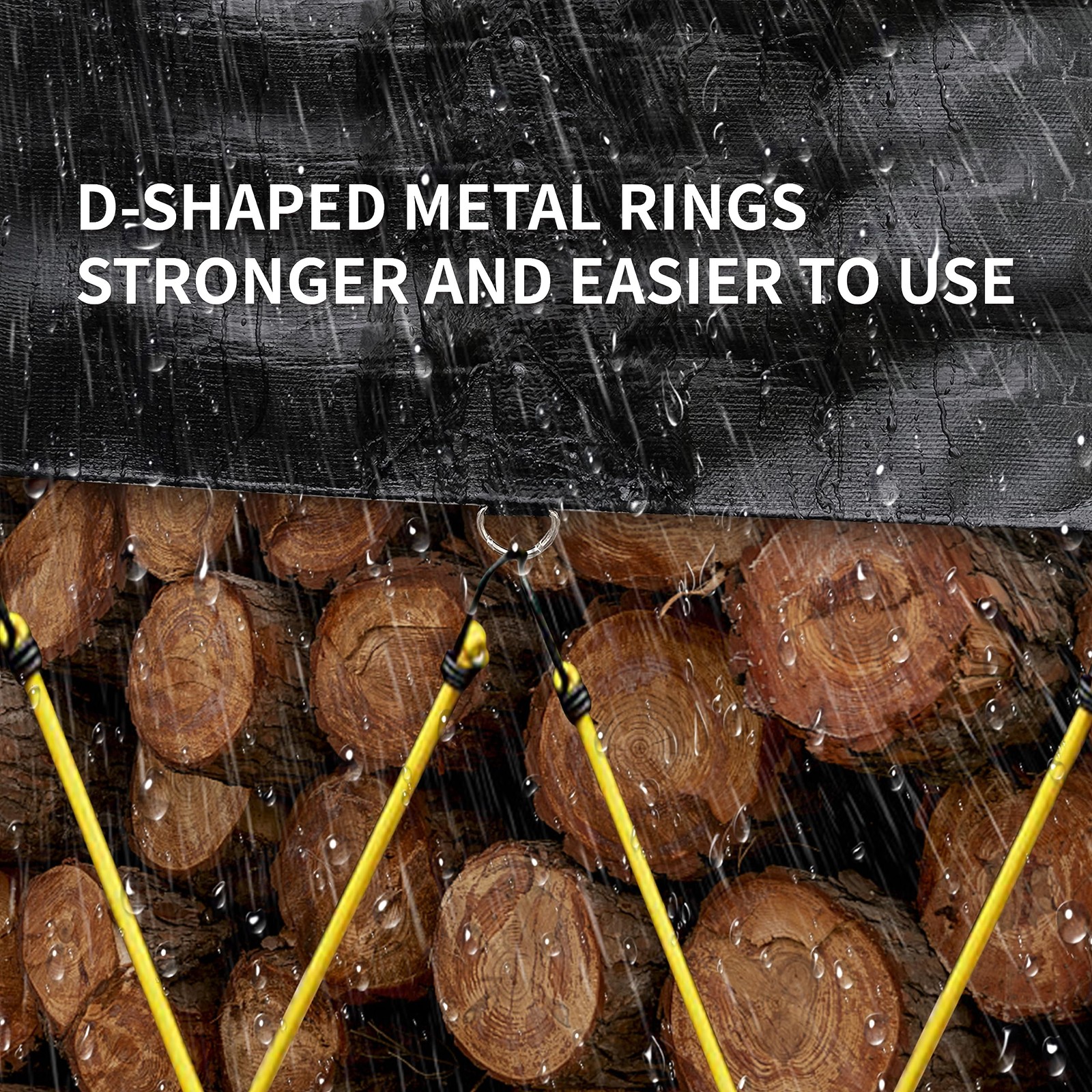 TARPAL 6x8ft Heavy Duty Waterproof Tarps 2 Pack UV D-Ring Outdoor Reinforced image 3