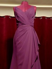 NWT Alfred Angelo Signature Purple Style  7403 Maxi Formal Bridesmaid Dress