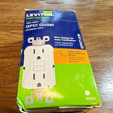 Leviton GFNT1-KW 15A 125V White GFCI Duplex Outlet Tamper Resistant