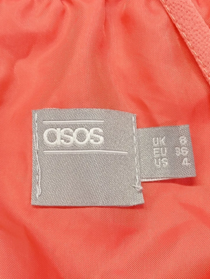 ASOS Vestido de cóctel Mujeres Vestido Talla EU 36 naranja claro elegante - Imagen 4 de 4