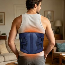 Heated Waist Support Belt, Portable Massage Belt, Lower Waist Pain Relief Belt