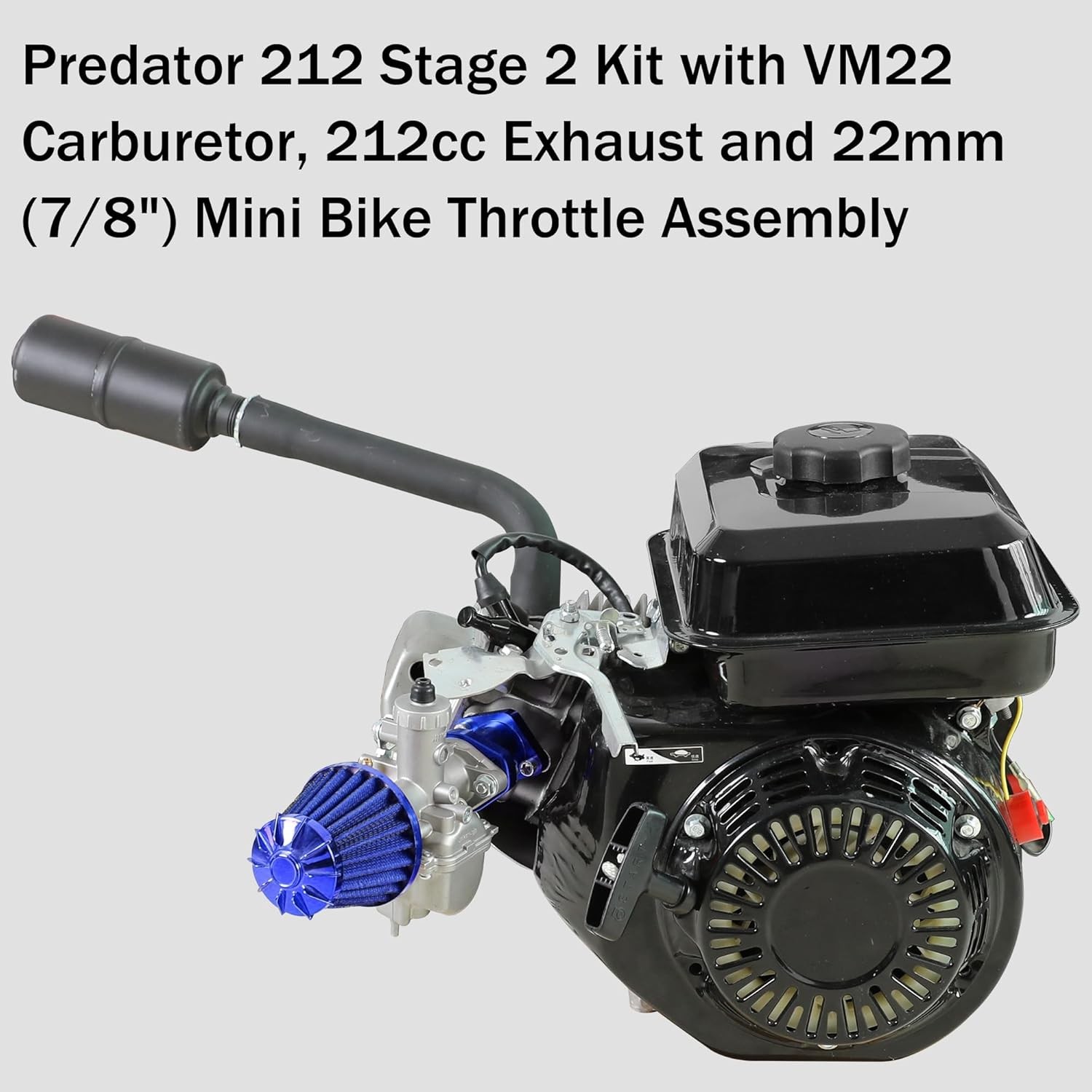 YOXUFA VM22 26mm Carburetor Stage 2 Kit Replacement for Predator 212cc 224cc