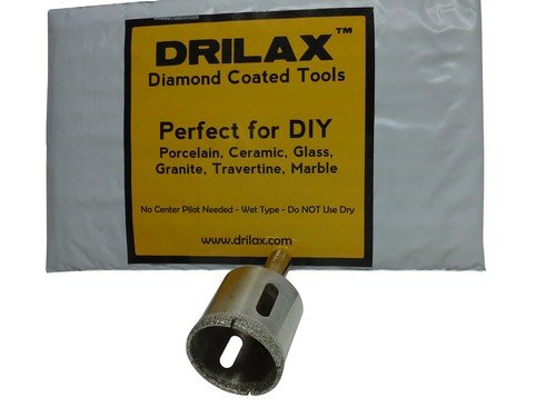 Drilax 1 3/8" Diamantbeschichtete Bohrkrone Lochsäge Granit Marmor FLIESE GLAS Stein - Bild 4 von 4