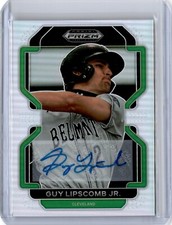 2022 Prizm Draft Picks Silver Refractor Guy Lipscomb Jr Auto (B72) Guardians