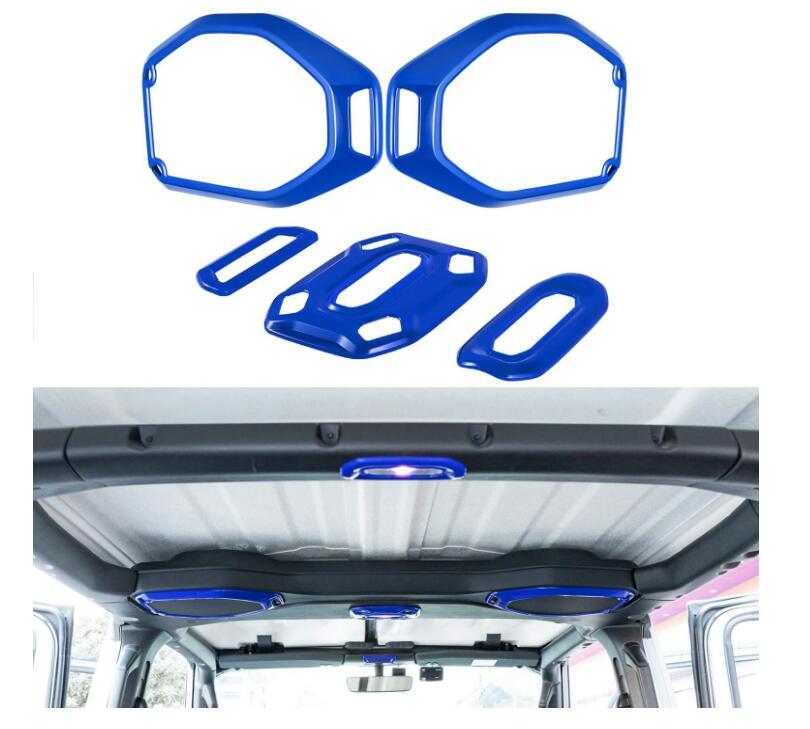 21PCS ABS Blue Interior Cover Fit for Jeep wrangler JL JLU 2018-2022