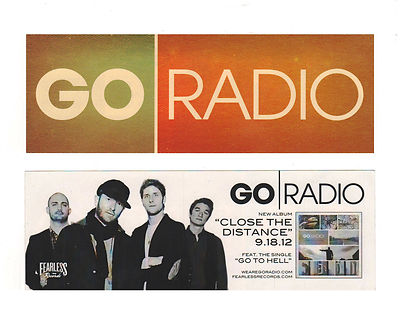 GO RADIO Close The Distance Ltd Ed RARE Sticker +BONUS Punk Rock Emo Stickers!