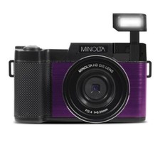 PE Minolta MND30 4x Digital Zoom 30 MP/2.7K Quad HD Digital Camera Purple